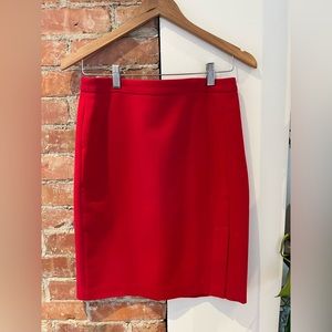 Red pencil skirt